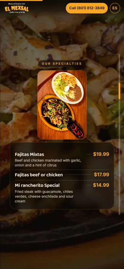 Carta con precios